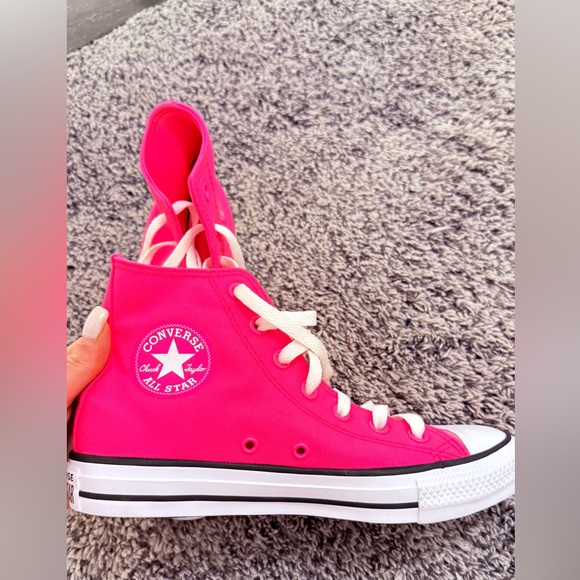 Converse Shoes - Converse Women's Bright Pink High-Tops